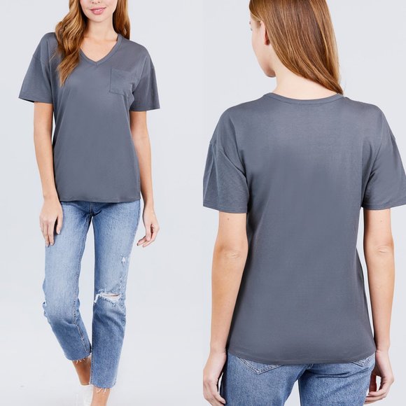 NEW Slate Gray Oversized Tee - Picture 6 of 6